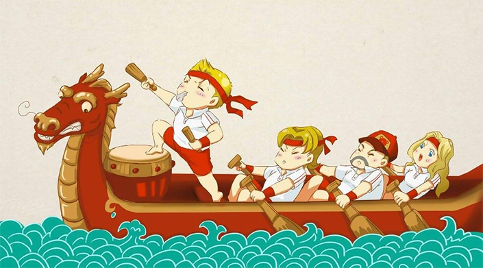 Chinese racing dragon boat