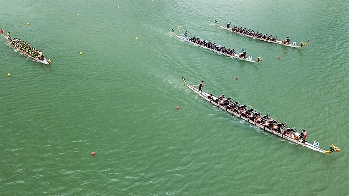 Chinese racing dragon boat