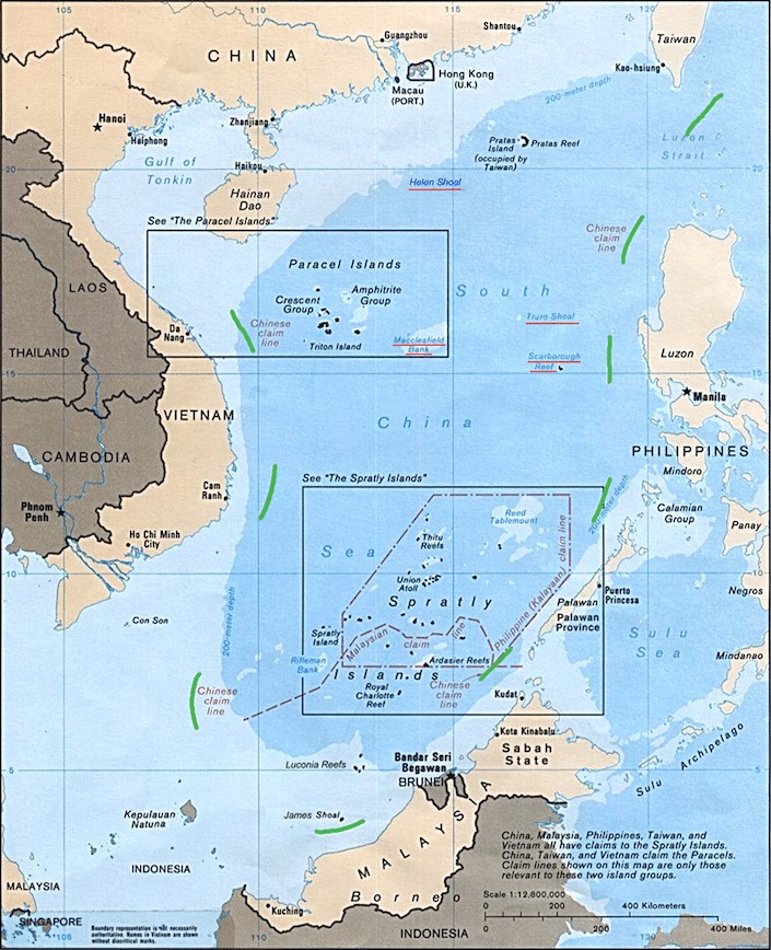 What does China's version of the world map look like?