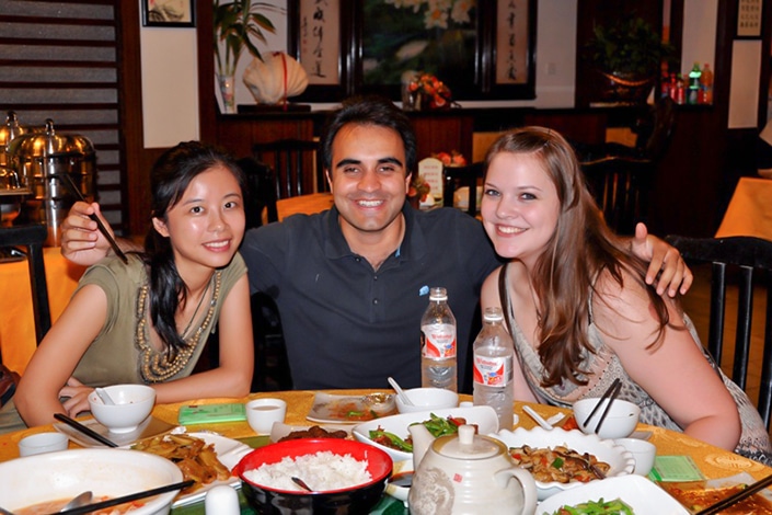 Abby dines in China