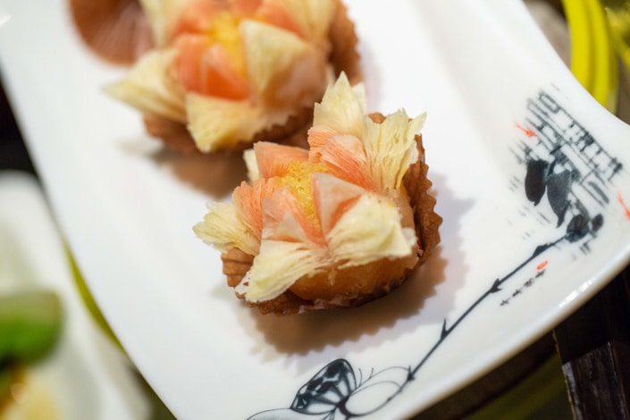 Traditional Chinese pastries on a plate