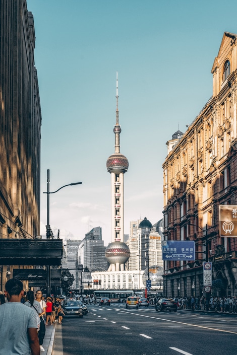 the Oriental Pearl Tower in Shanghai, one of the best places to visit in China