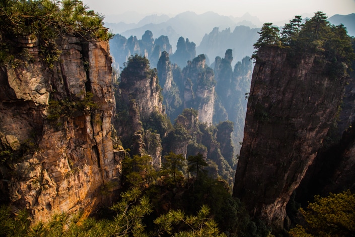 karst mountain peaks in Zhangjiajie