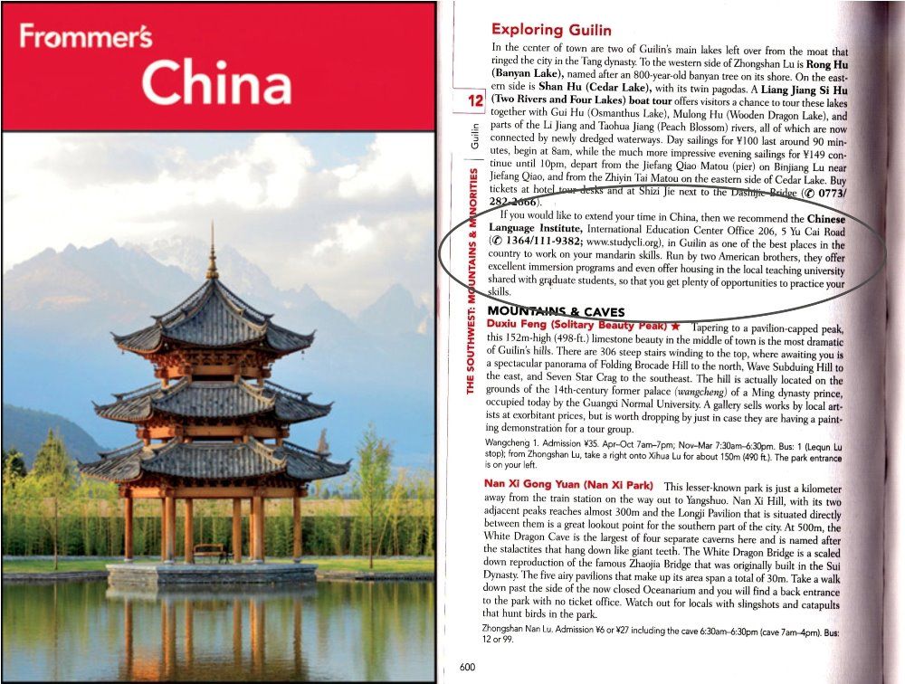 CLI Recommended by Frommer’s