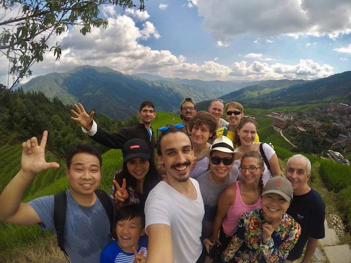 Student Group Traveling During Study Abroad in China Program