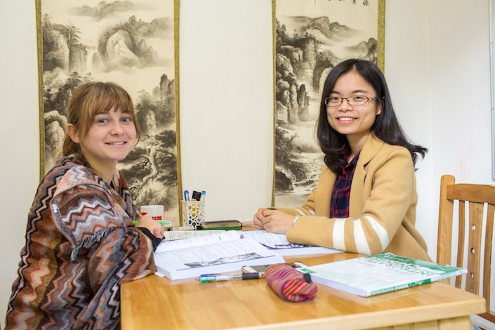 Student with Teacher Study Abroad Gina