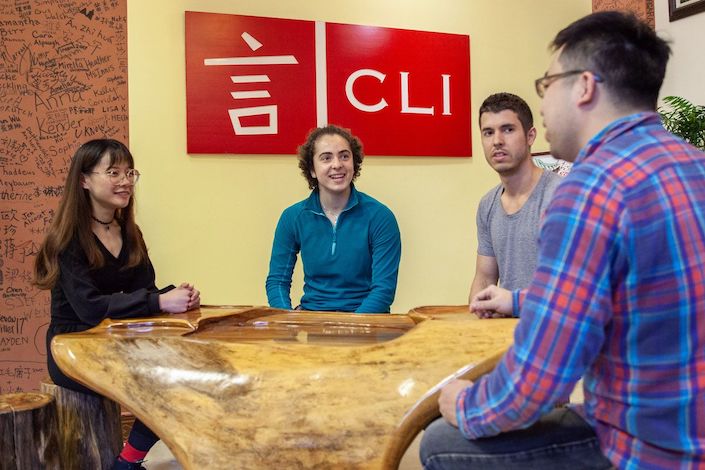 chinese teachers and international students at a chinese language school